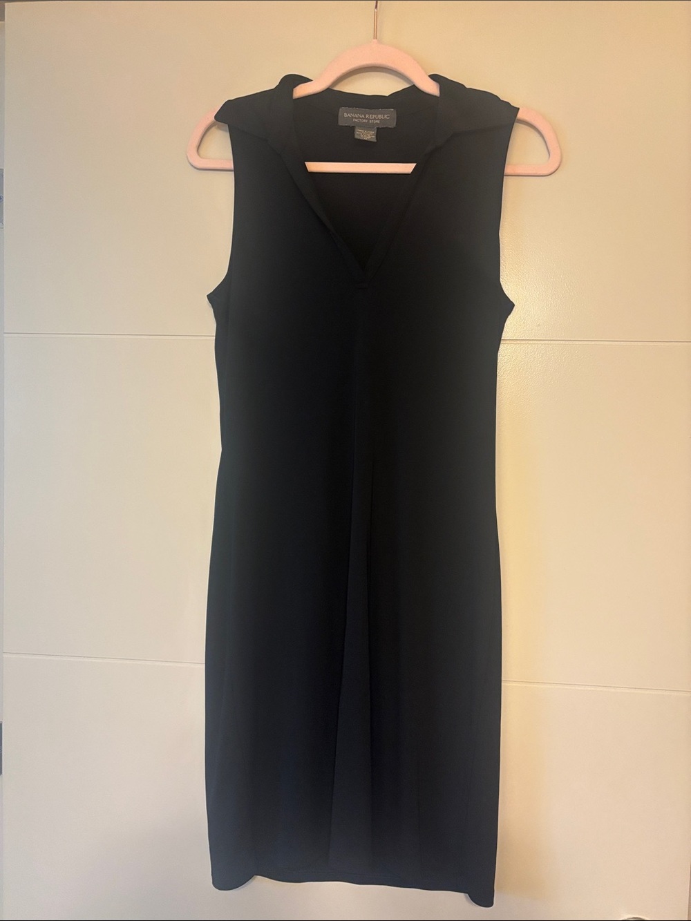 Vintage Black Sleeveless V-Neck Dress by Banana Republic